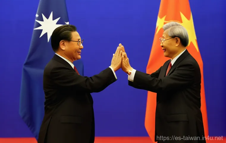 중화민국과 미국의 외교 관계 - **Prompt 1: The Delicate Geopolitical Dance**
    "An allegorical illustration depicting the intrica...