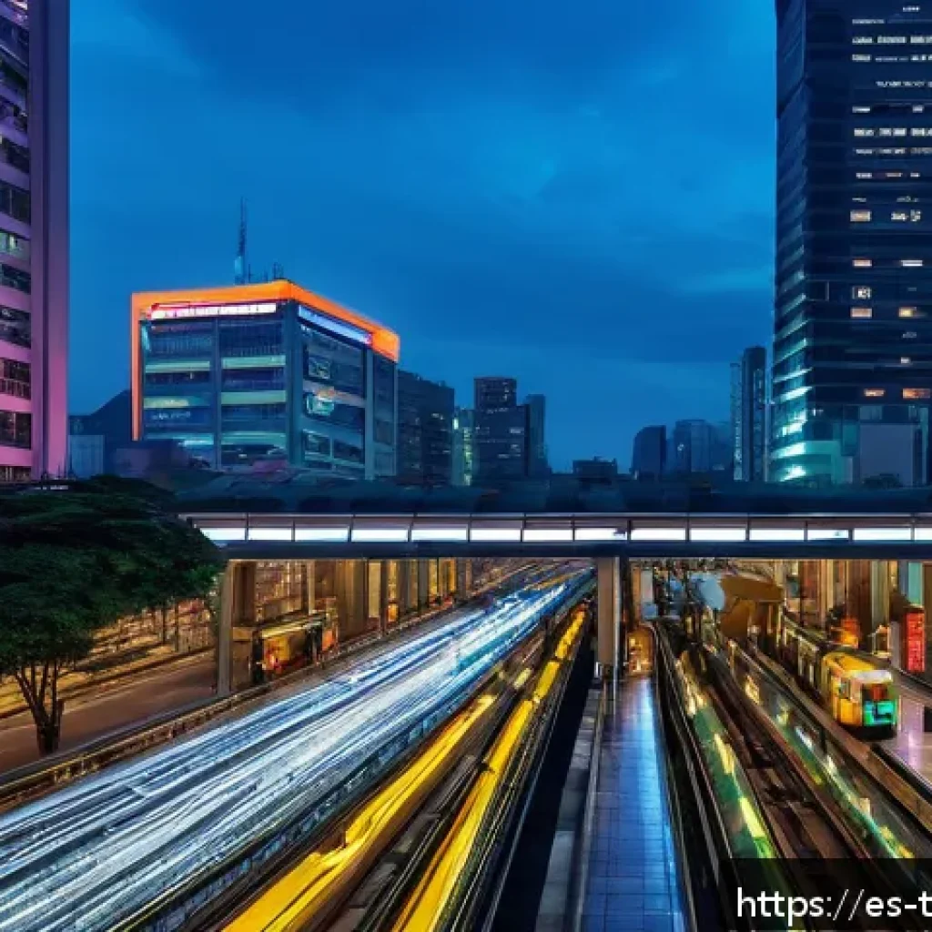대만 여행 필수 어플 - A vibrant urban scene in Taipei at dusk, featuring diverse travelers using their smartphones to navi...
